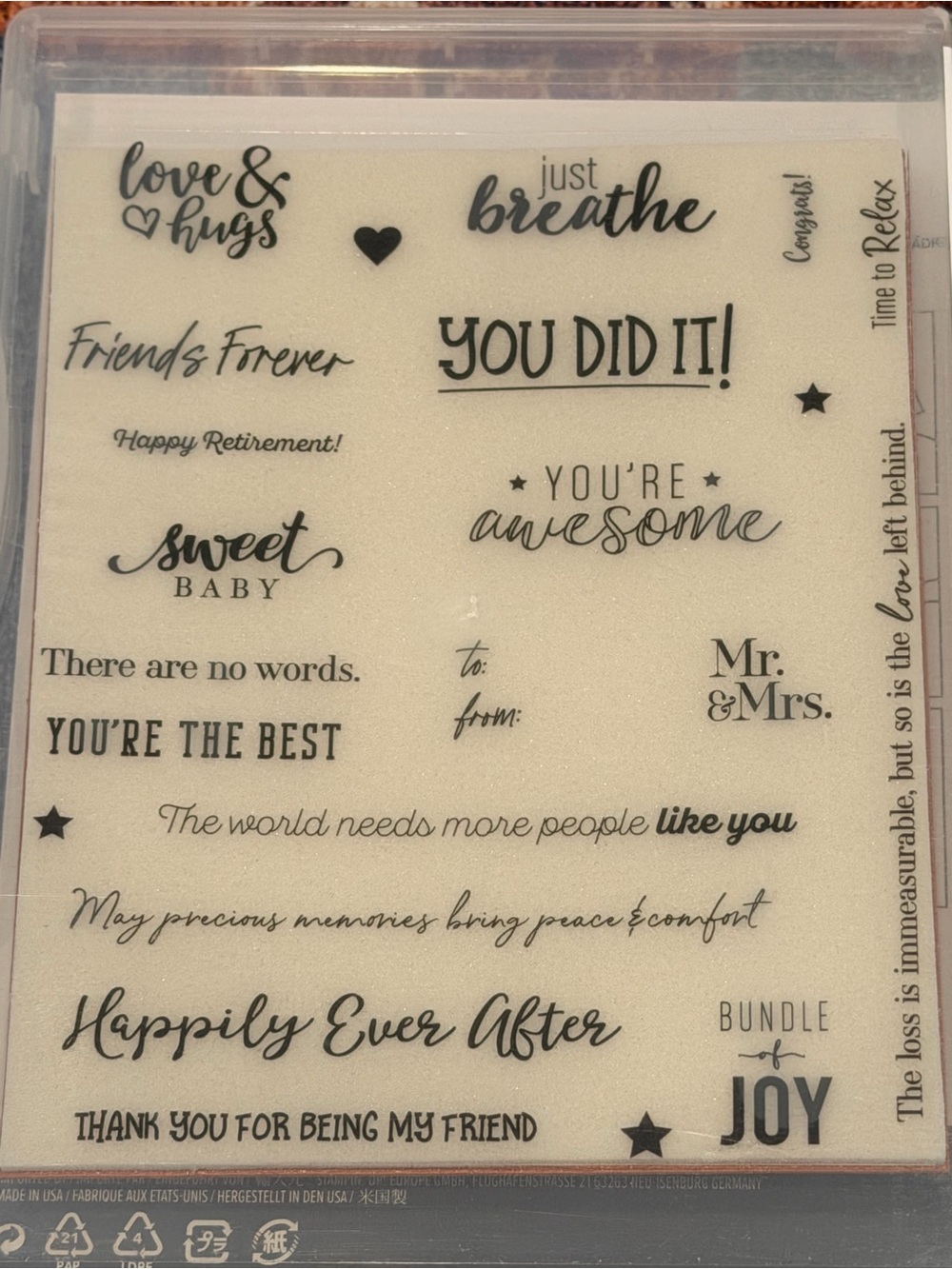 Stampin' Up! Many Happenings Black & White Sentiment Stamp Set - Picture 3 of 3